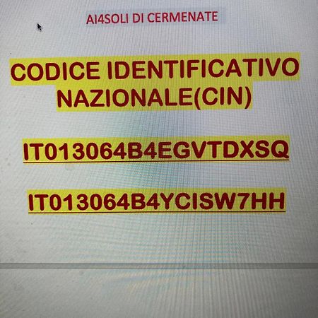 "Ai 4 Soli" Cermenate Exterior foto